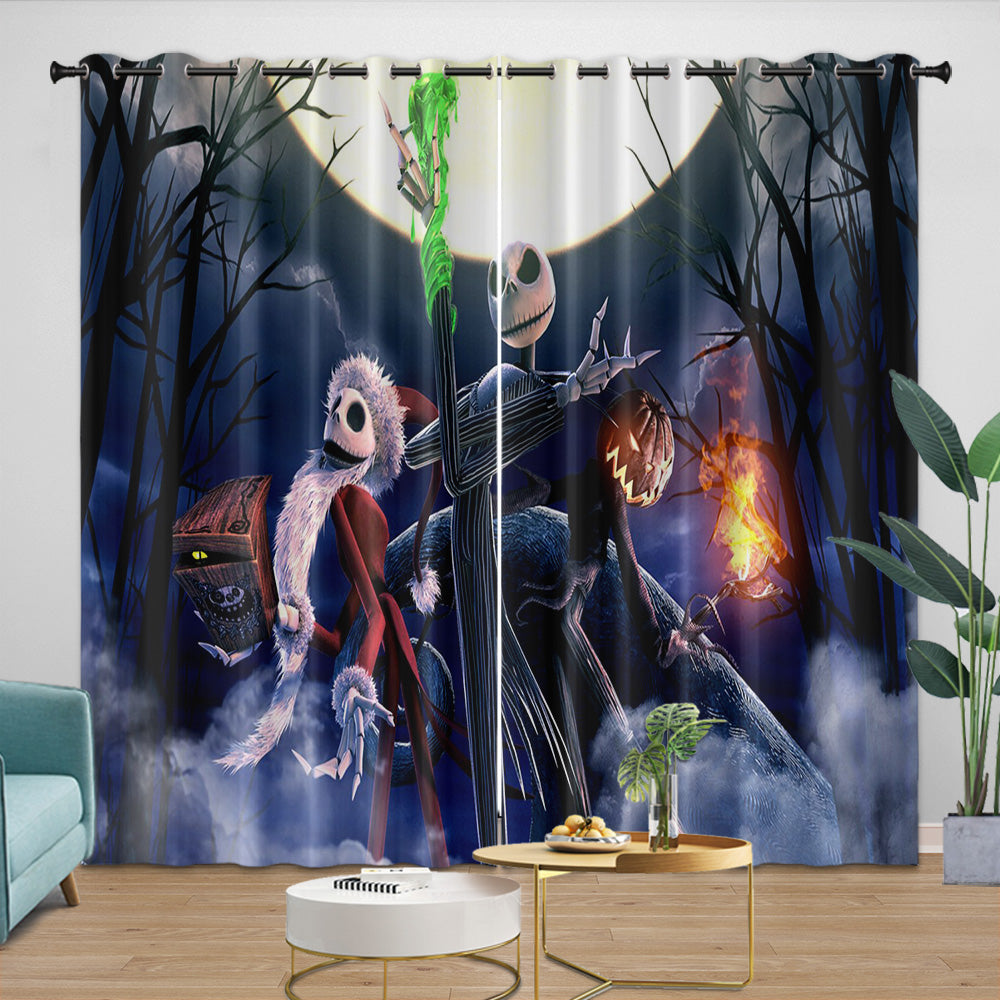 The Nightmare Before Christmas Curtains Pattern Blackout Window Drapes (Online Order Only)