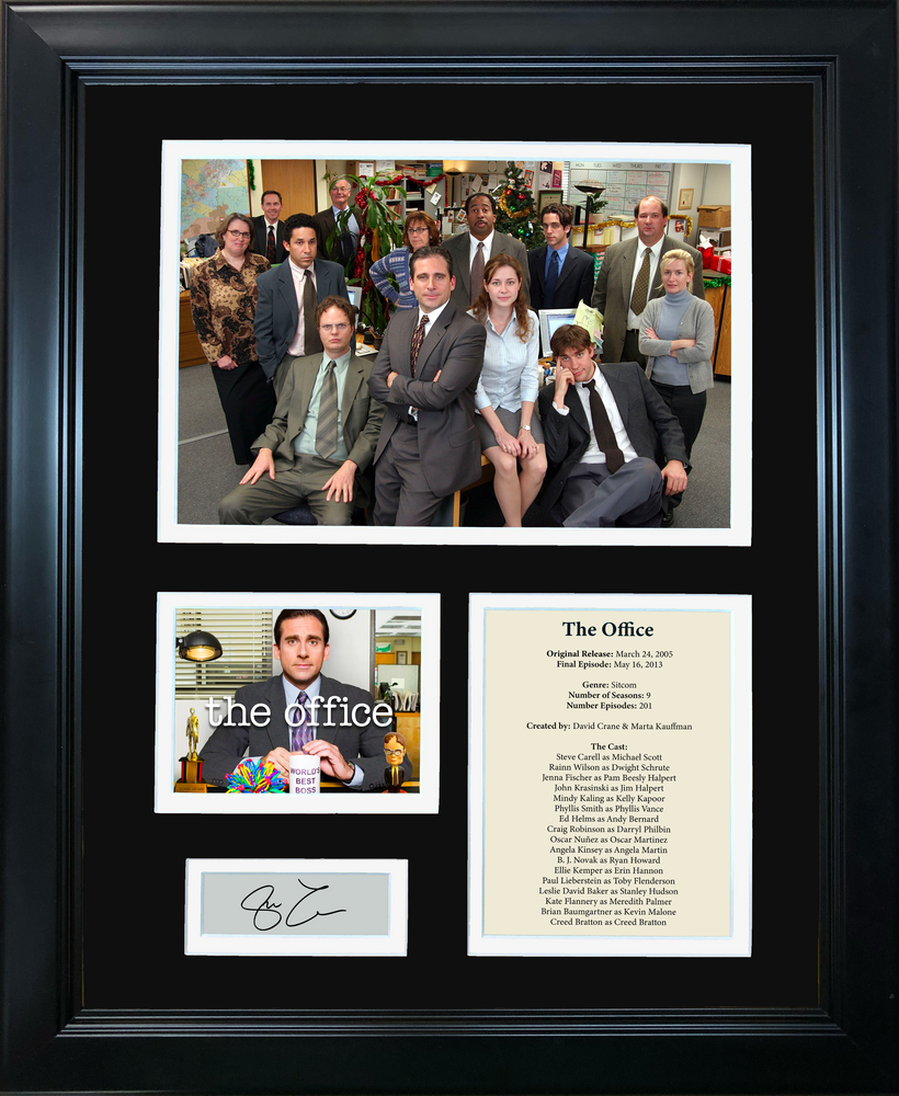Framed The Office TV Show Steve Carell Michael Scott Facsimile Laser Engraved Signature Auto 11"x14" Photo Sig Collage (ONLINE ORDER ONLY)