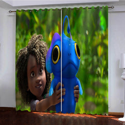 The Sea Beast Curtains Pattern Blackout Window Drapes (Online Order Only)