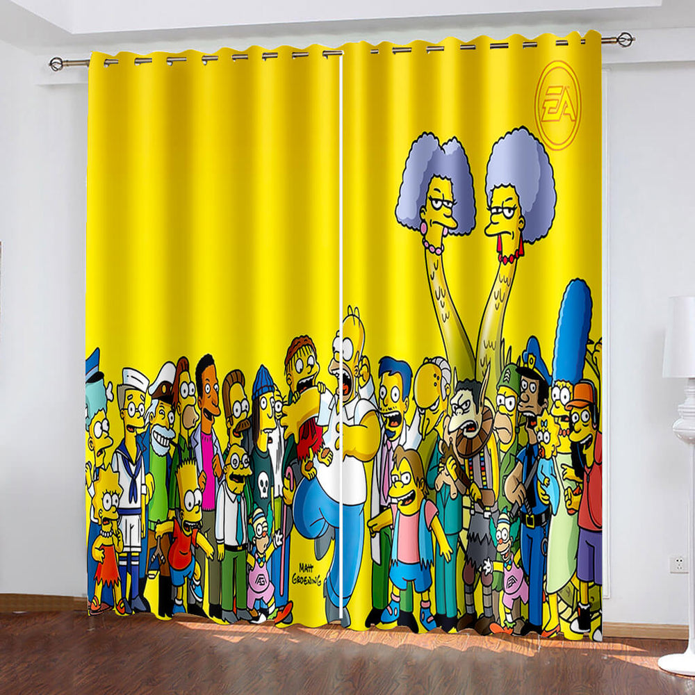 The Simpsons Curtains Pattern Blackout Window Drapes (Online Order Only)
