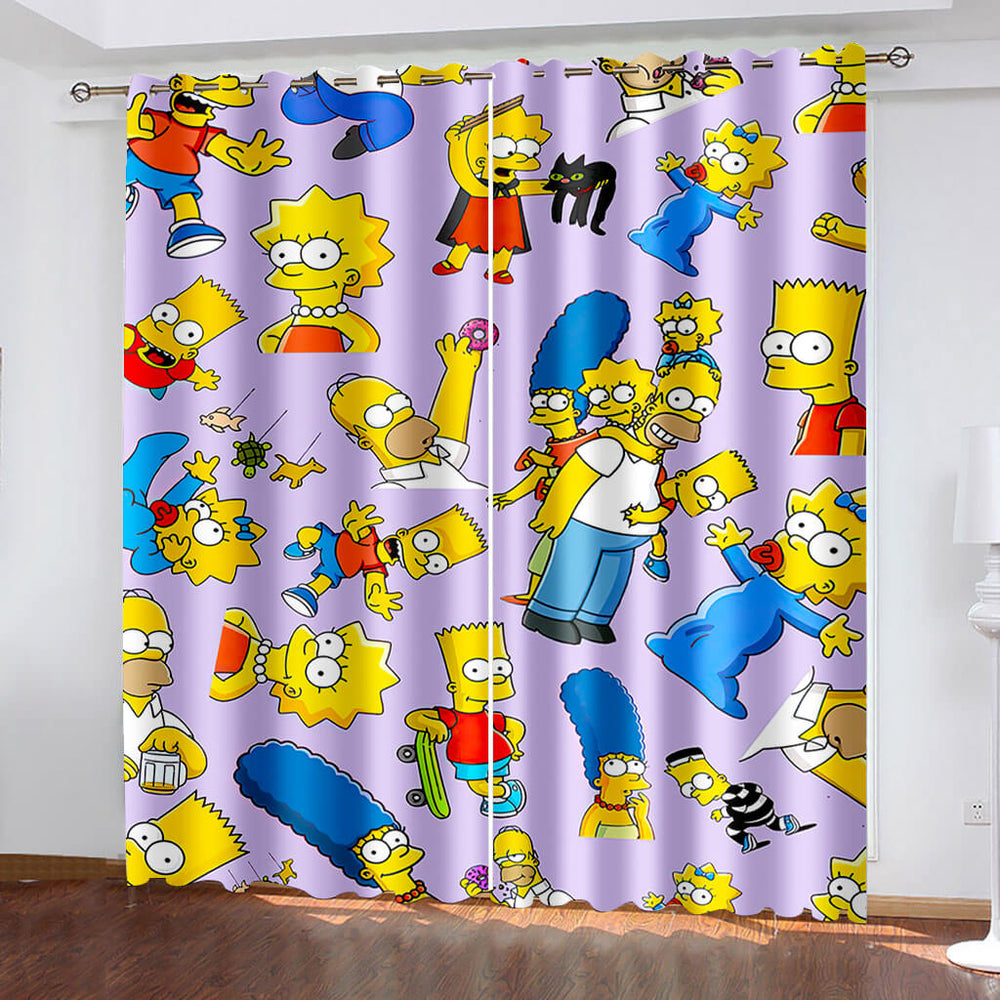 The Simpsons Curtains Pattern Blackout Window Drapes (Online Order Only)