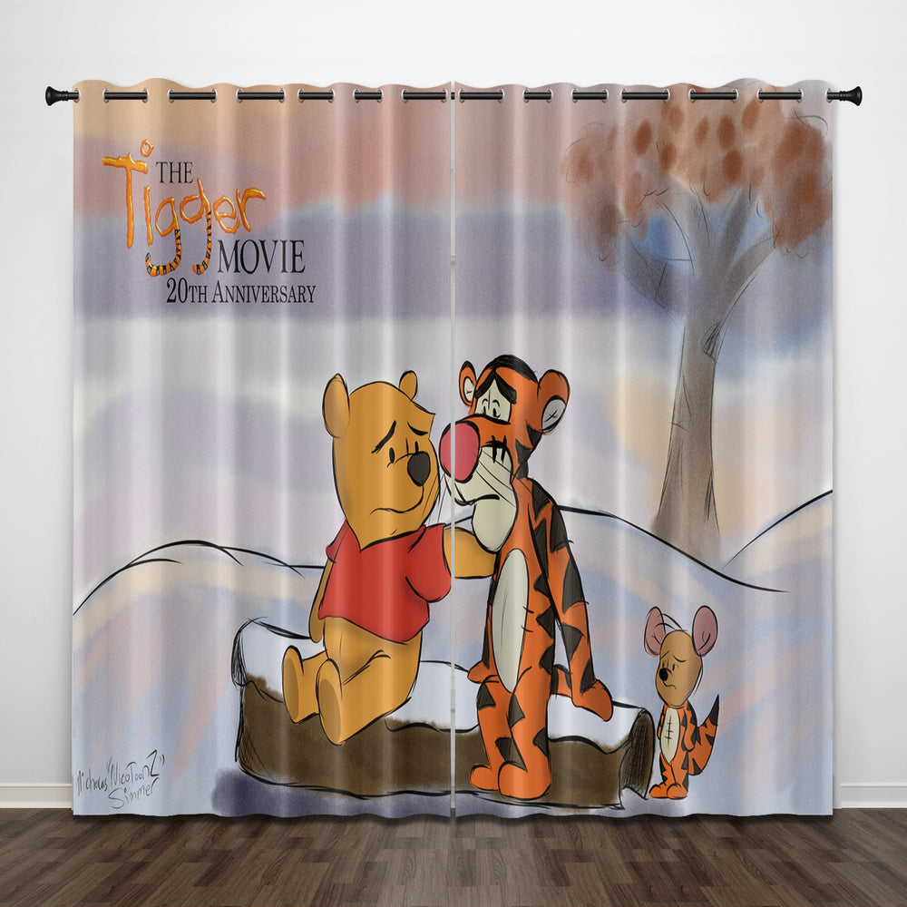 The Tigger Movie Curtains Pattern Blackout Window Drapes (Online Order Only)