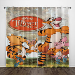 The Tigger Movie Curtains Pattern Blackout Window Drapes (Online Order Only)