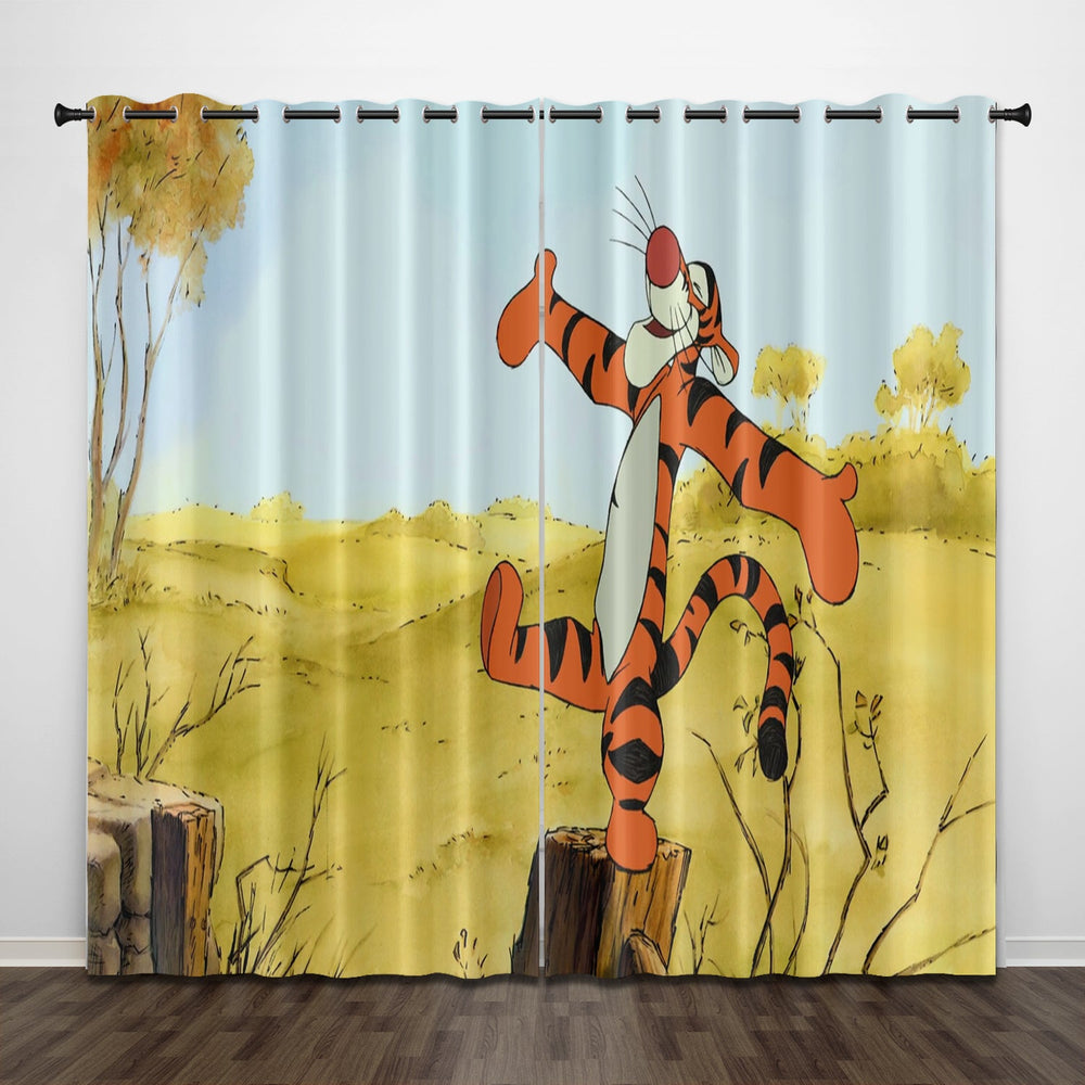 The Tigger Movie Curtains Pattern Blackout Window Drapes (Online Order Only)