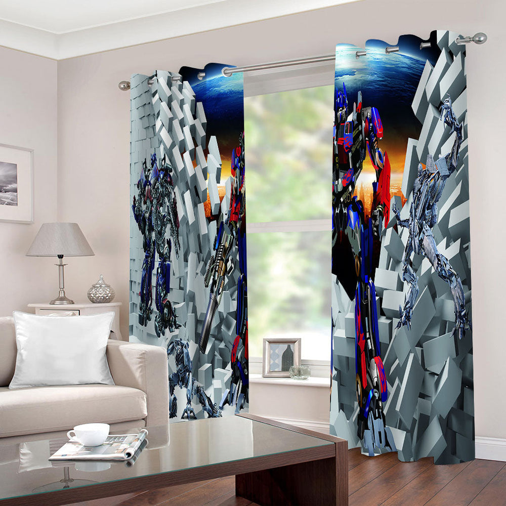The Transformers Curtains Cosplay Blackout Window Drapes Room Decoration (Online Order Only)