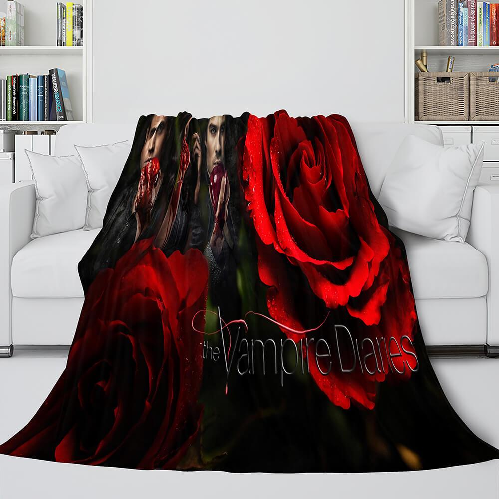 The Vampire Diaries Red Rose Flannel Fleece Blanket (Online Order Only)