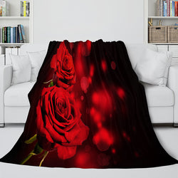 The Vampire Diaries Red Rose Cosplay Flannel Blanket Throw Bedding Sets (Online Order Only)