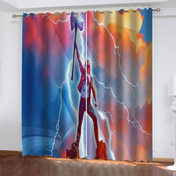 Thor 4 Love and Thunder Curtains Blackout Window Drapes (Online Order Only)