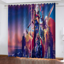 Thor 4 Love and Thunder Curtains Blackout Window Drapes (Online Order Only)