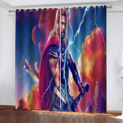 Thor 4 Love and Thunder Curtains Blackout Window Drapes (Online Order Only)