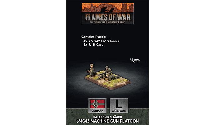 Flames of War: German Fallschirmjäger sMG42 Machine-Gun Platoon (Late War) (ONLINE ORDER ONLY)