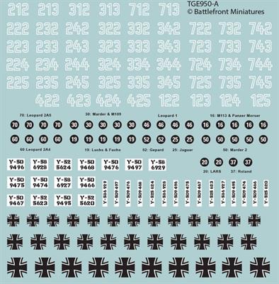 Team Yankee: West German Decal Set (ONLINE ORDER ONLY)