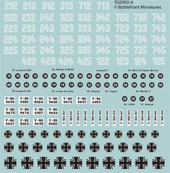 Team Yankee: West German Decal Set (ONLINE ORDER ONLY)