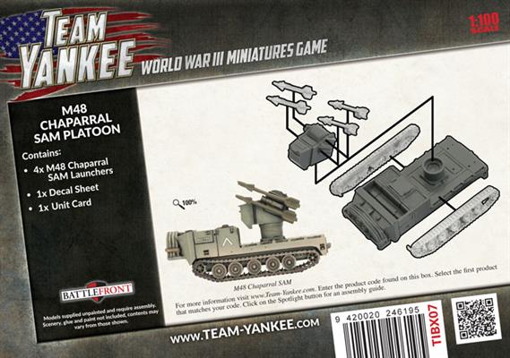 Team Yankee: M48 Chaparral SAM Platoon (ONLINE ORDER ONLY)