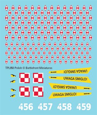 Team Yankee: Polish Decals (ONLINE ORDER ONLY)