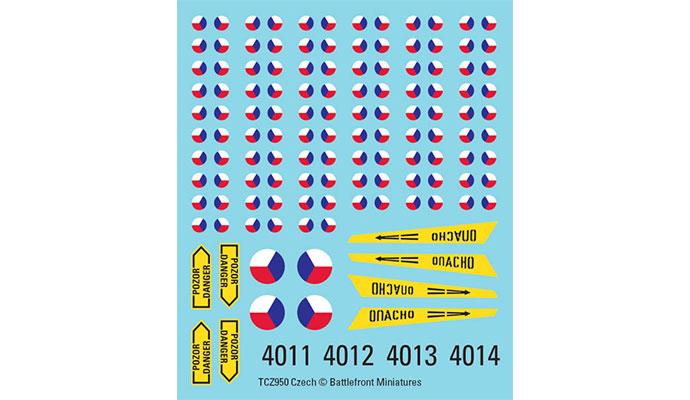 Team Yankee: Czechoslovakian Decals (ONLINE ORDER ONLY)