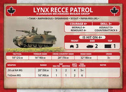 Team Yankee: Candian Lynx Reconnaissance Patrol (ONLINE ORDER ONLY)