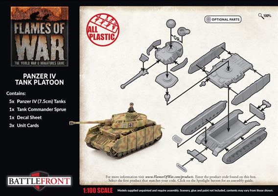 Flames of War: German Panzer IV Tank Platoon (Late War) (ONLINE ORDER ONLY)
