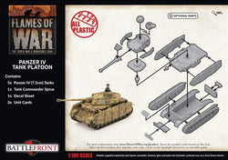 Flames of War: German Panzer IV Tank Platoon (Late War) (ONLINE ORDER ONLY)