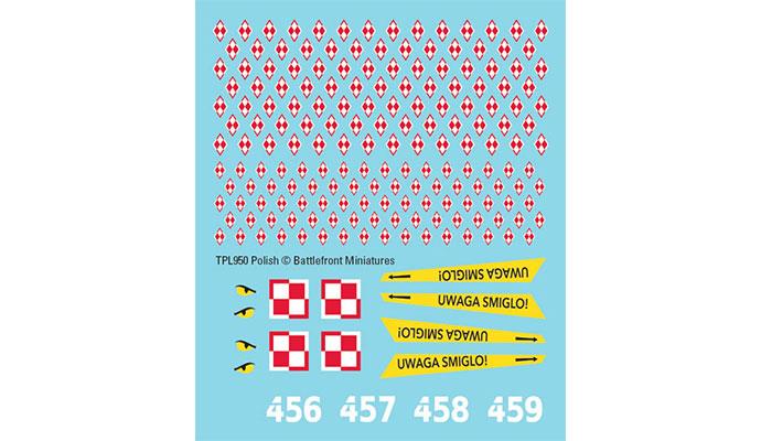 Team Yankee: Polish Decals (ONLINE ORDER ONLY)