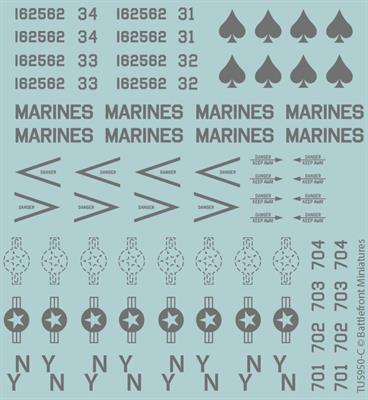 Team Yankee: American Decal Set (ONLINE ORDER ONLY)