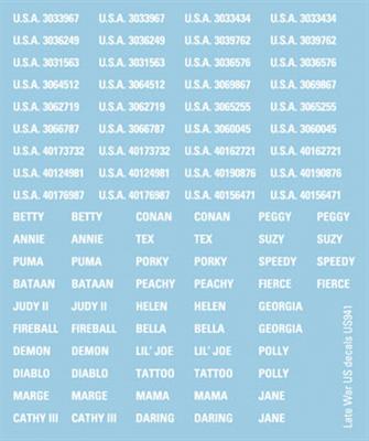 Flames of War: American Decals