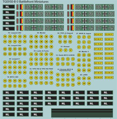Team Yankee: West German Decal Set (ONLINE ORDER ONLY)