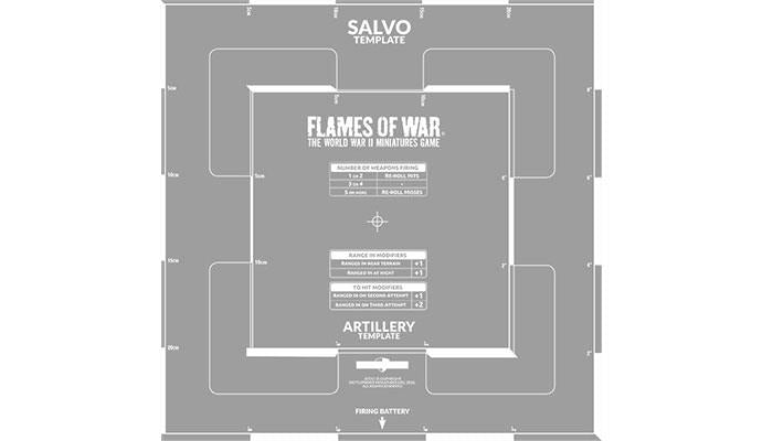 Flames of War: Salvo Template (Etched) (ONLINE ORDER ONLY)