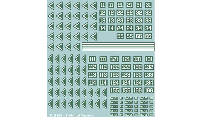 Team Yankee: American Decal Set (ONLINE ORDER ONLY)