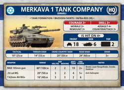 Team Yankee: Merkava Tank Platoon (ONLINE ORDER ONLY)