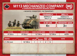 Team Yankee: Candian Mechanised Platoon (ONLINE ORDER ONLY)