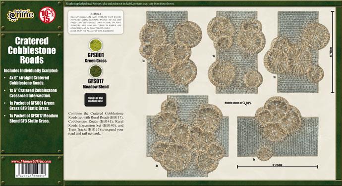 Flames of War: Cratered Cobblestone Roads (ONLINE ORDER ONLY)