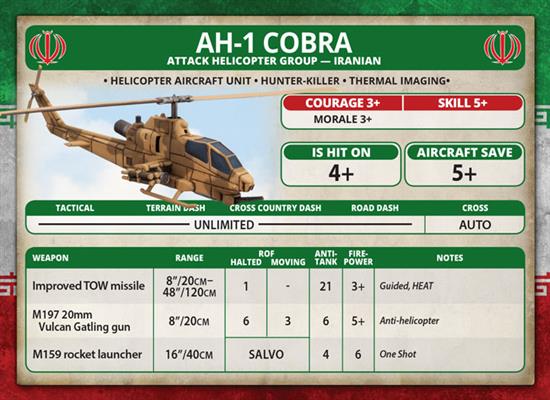 Team Yankee: Iranian Unit Cards (ONLINE ORDER ONLY)