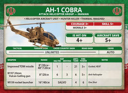 Team Yankee: Iranian Unit Cards (ONLINE ORDER ONLY)