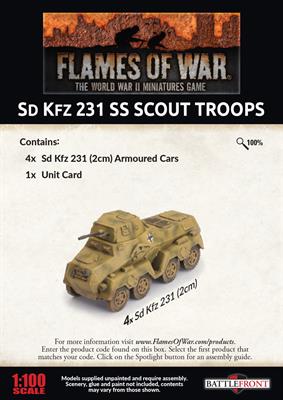 Flames of War: German SD KFZ 231 SS Scout Troops (Late War)