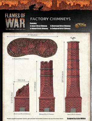 Flames of War: Factory Chimneys (ONLINE ORDER ONLY)