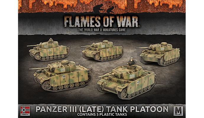 Flames of War: German Panzer III (Late) Tank Platoon (Mid War)