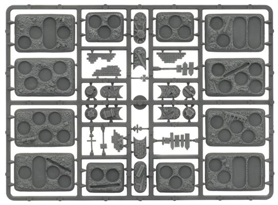 Flames of War: Soviet Plastic Bases - Rubble (ONLINE ORDER ONLY)