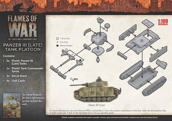 Flames of War: German Panzer III (Late) Tank Platoon (Mid War)