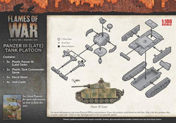 Flames of War: German Panzer III (Late) Tank Platoon (Mid War)