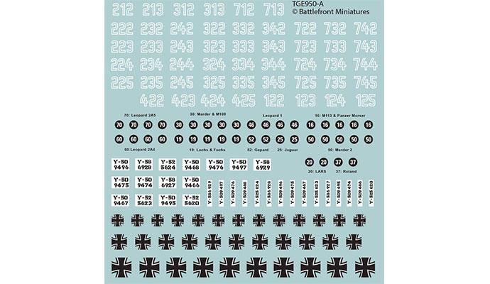 Team Yankee: West German Decal Set (ONLINE ORDER ONLY)