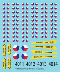 Team Yankee: Czechoslovakian Decals (ONLINE ORDER ONLY)