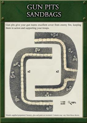 Flames of War: Sandbags - Gun Pit Markers