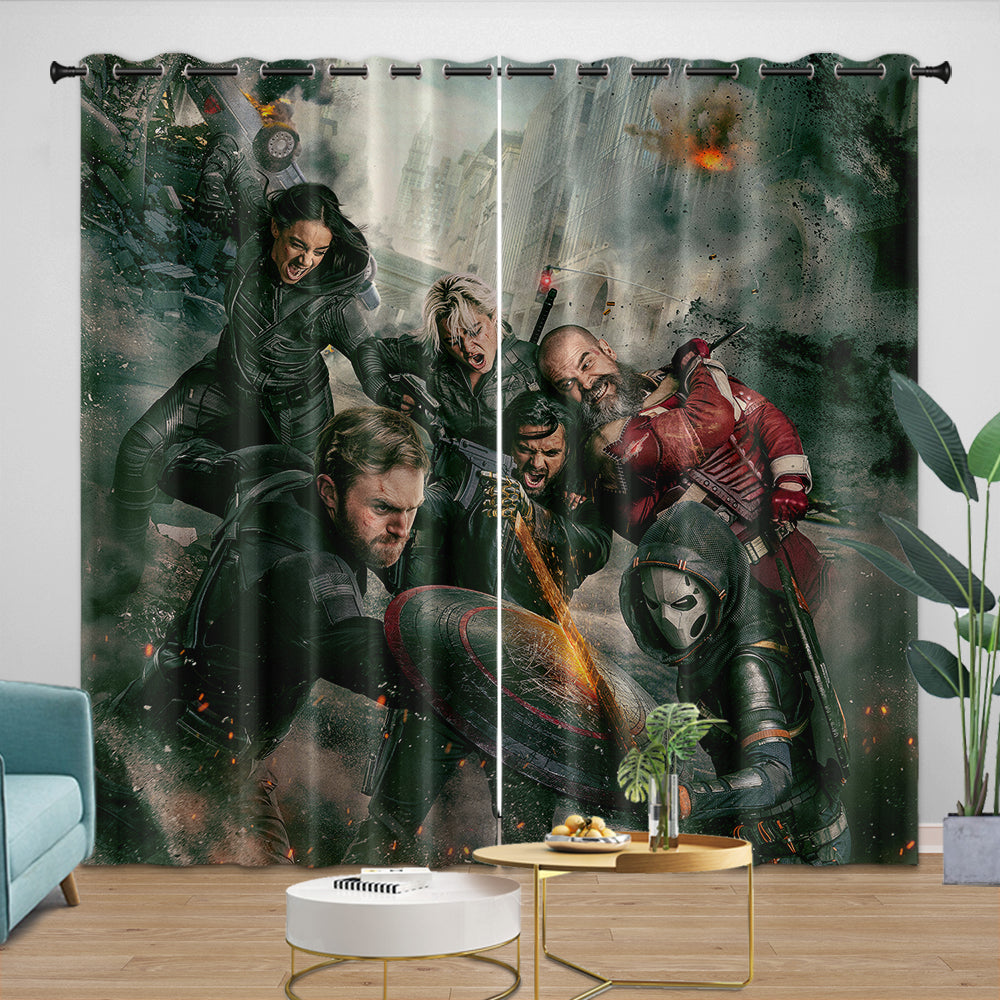 Thunderbolts Pattern Curtains Blackout Window Drapes Room Decoration (Online Order Only)
