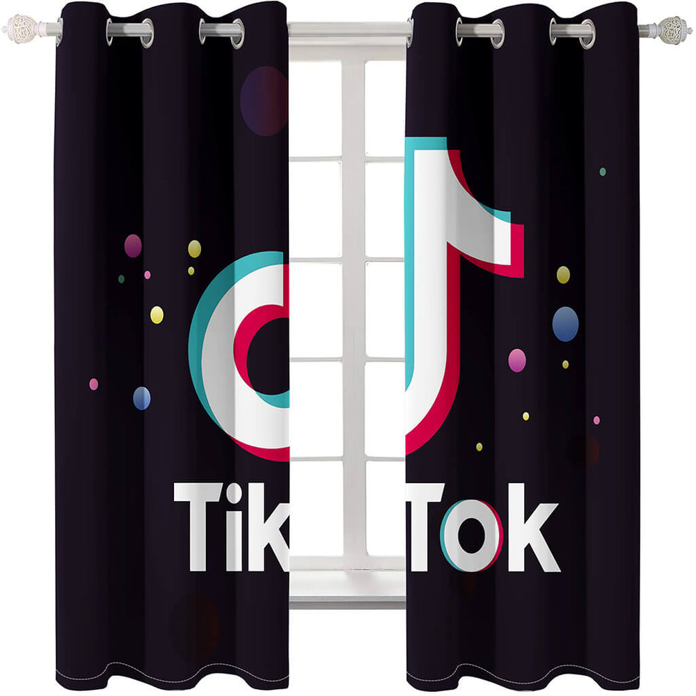 Tiktok Curtains Blackout Window Treatments Drapes for Room Decoration (Online Order Only)