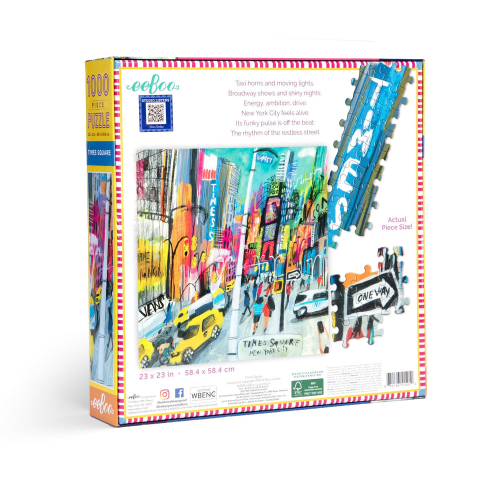 Times Square 1000 Piece Jigsaw Puzzle eeBoo (ONLINE ORDER ONLY)