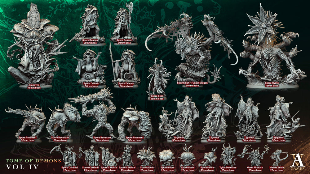 3D Printed Archvillain Games Ymircyne Tome of Demons Vol IV 28 32mm D&D (Online Only)