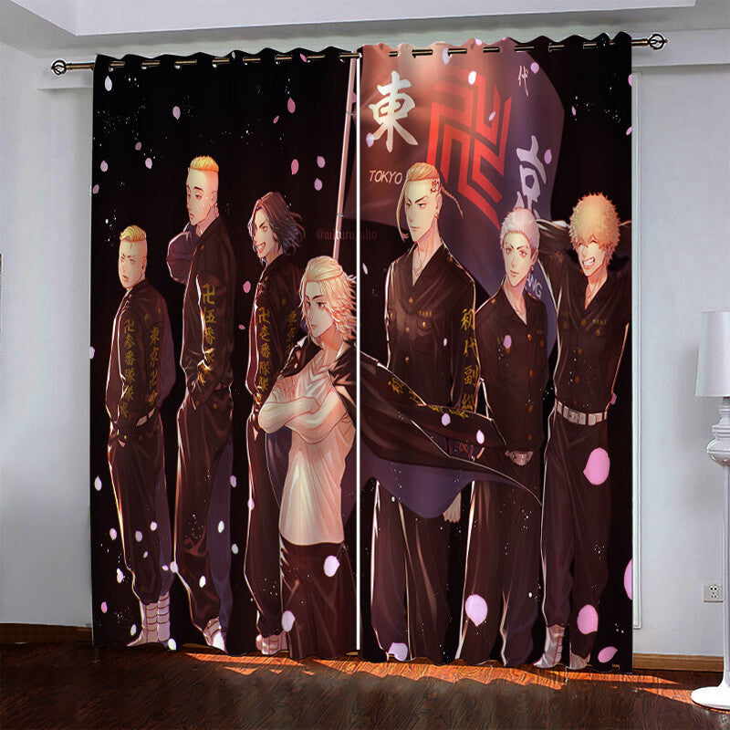 Tokyo Revengers Pattern Curtains Blackout Window Drapes (Online Order Only)