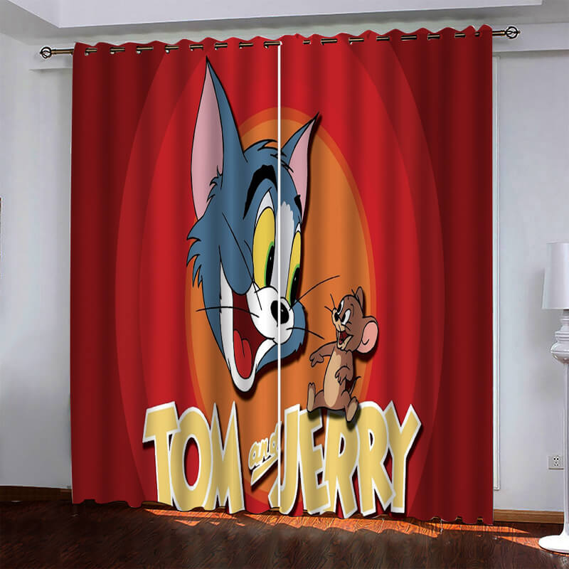 Tom and Jerry Curtains Pattern Blackout Window Drapes (Online Order Only)