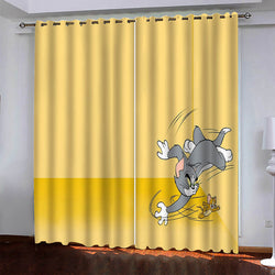 Tom and Jerry Curtains Pattern Blackout Window Drapes (Online Order Only)